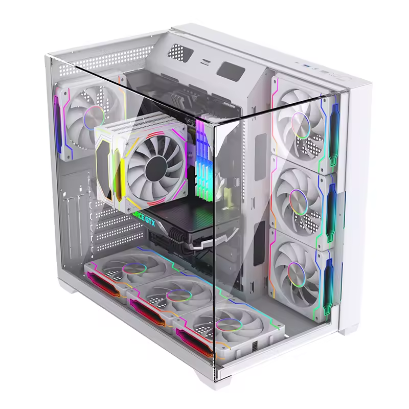 Pc Case Fan - White PC Case Chassis Full Tower