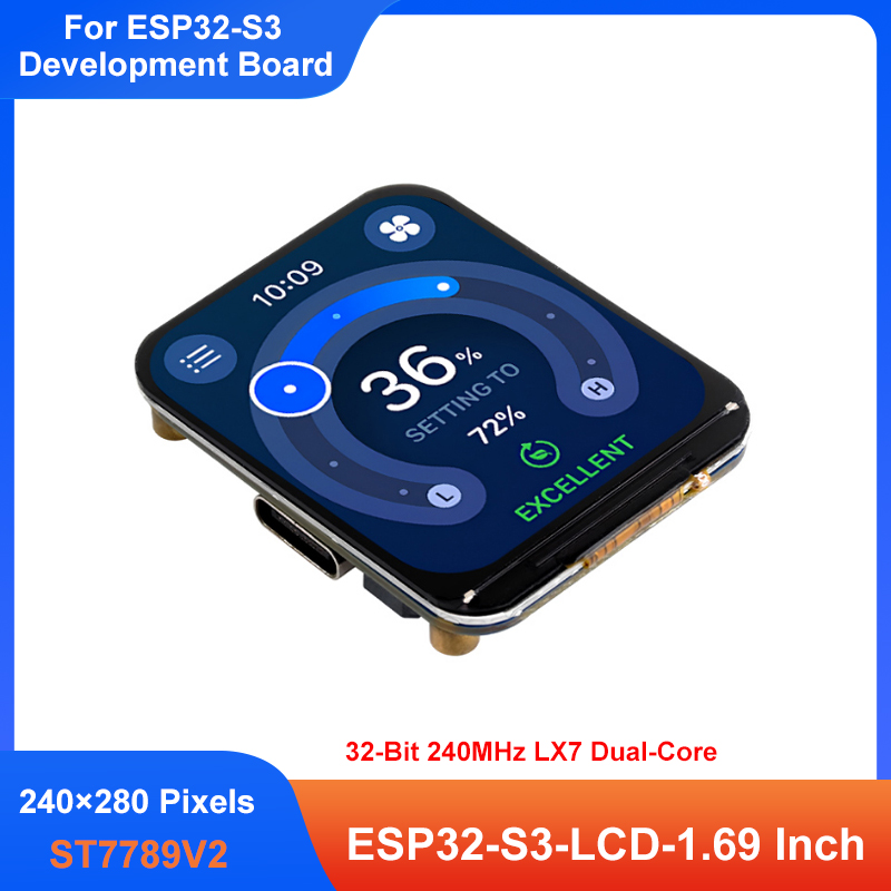 Dual Monitor Arm - ESP32-S3 1.69inch Screen for ESP32-S3 Development