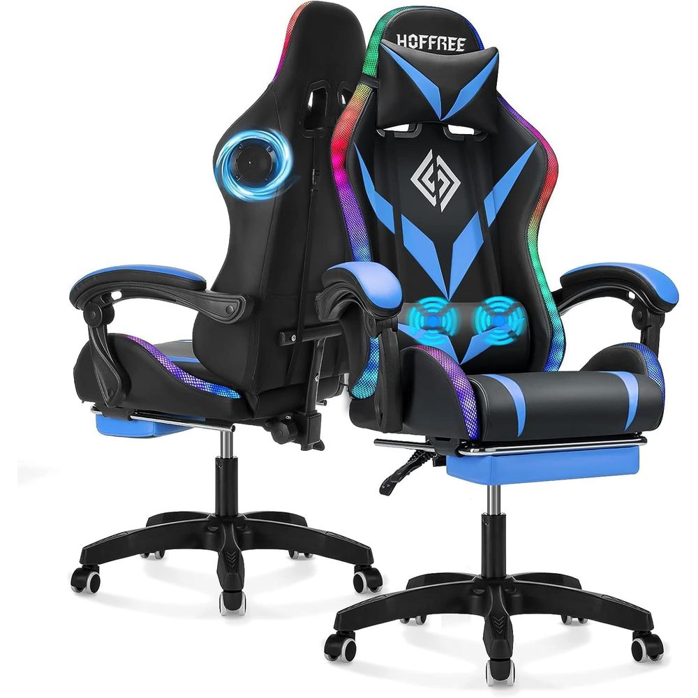 Gaming Chair - RGB Gaming Chair with Bluetooth Speakers