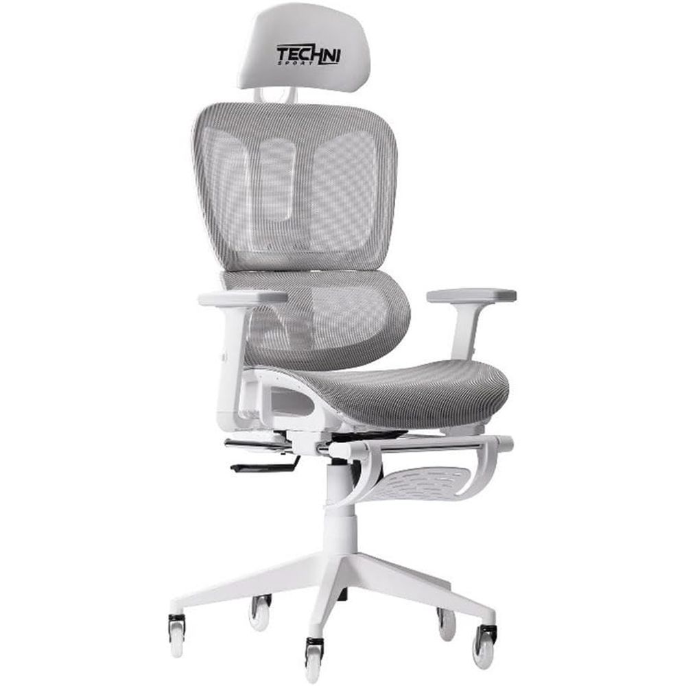 White Mesh Gaming Chair with F - Gaming Chair reseña y precio