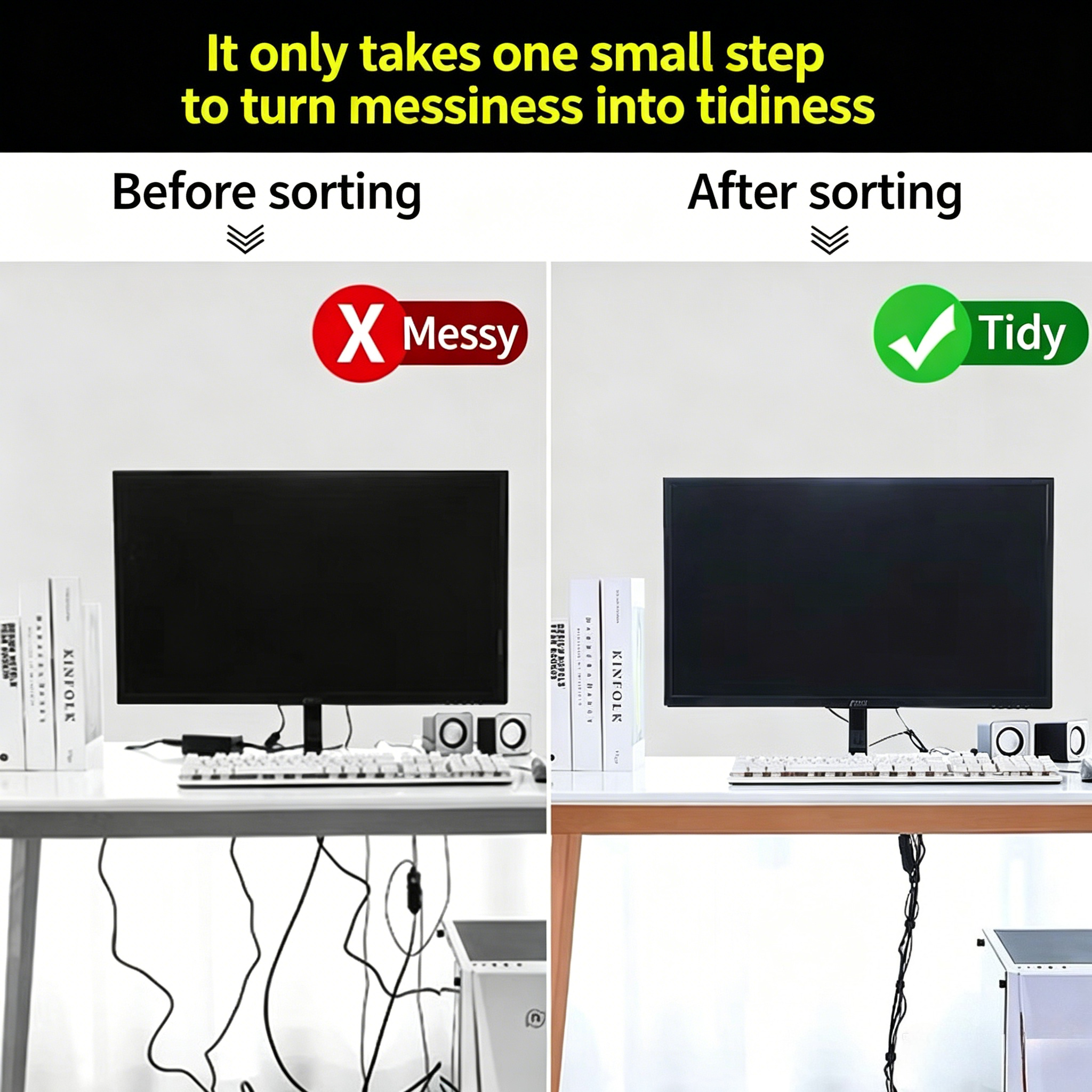 1/3M Cable Organizer Cable Man - Cable Management Sleeve reseña y precio