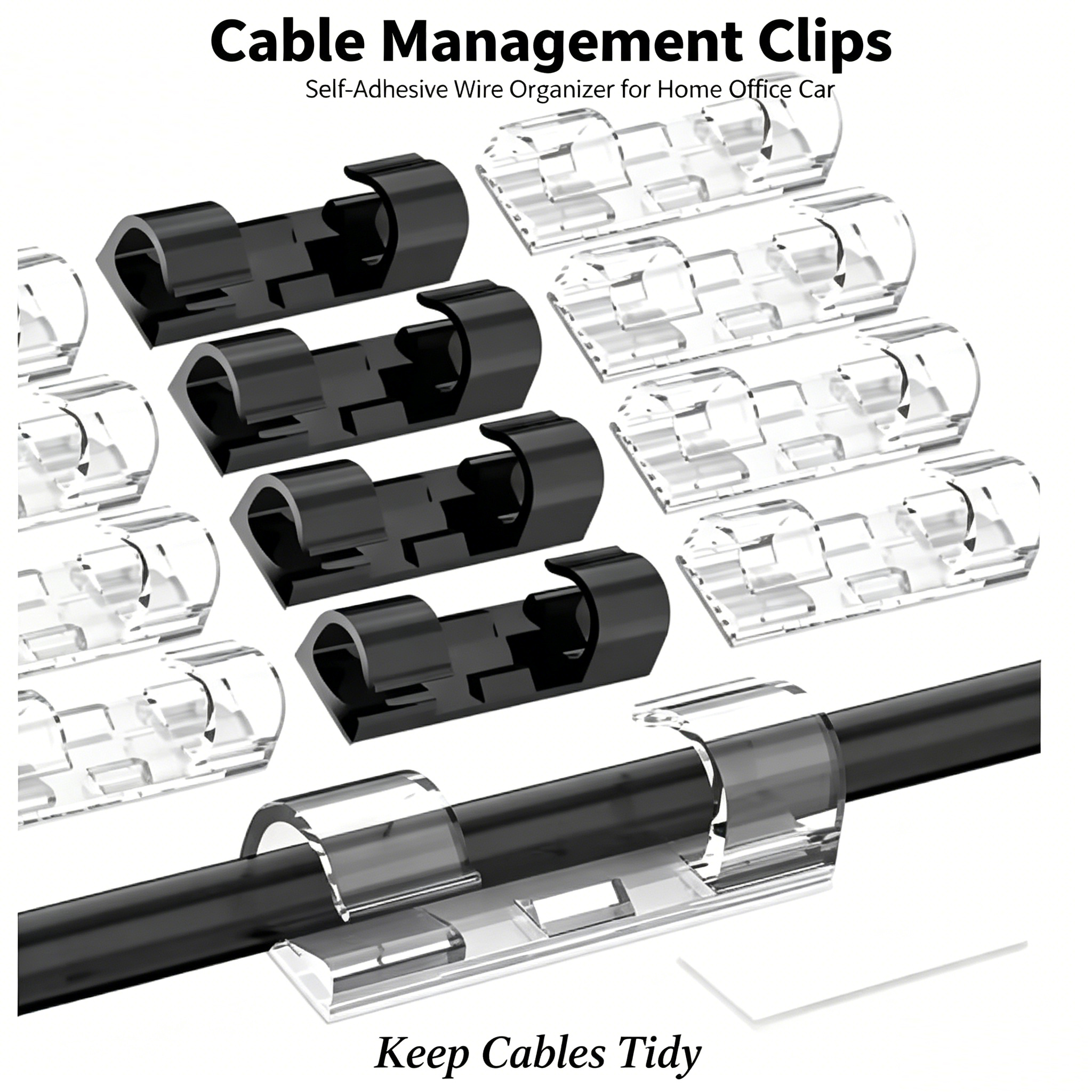 Cable Organizer Clips Cable Ma - Cable Management Sleeve reseña y precio