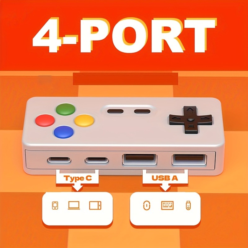 1pc Portable Creative HUB 4-In - Usb Hub Gaming reseña y precio