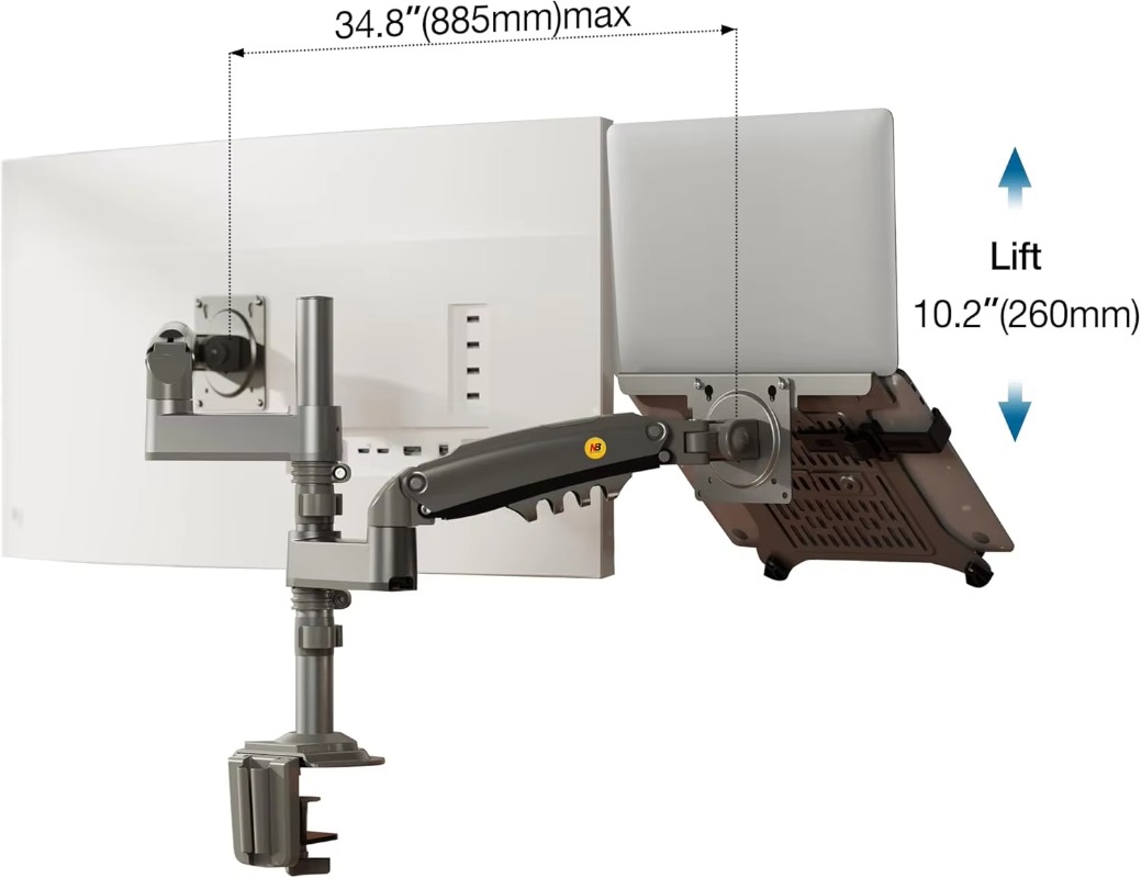 Dual Arm 2 in 1 Combo Laptop M - Dual Monitor Arm reseña y precio
