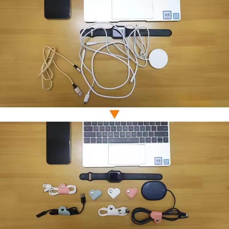Mini Heart Shape Cable Organiz - Cable Management Sleeve reseña y precio