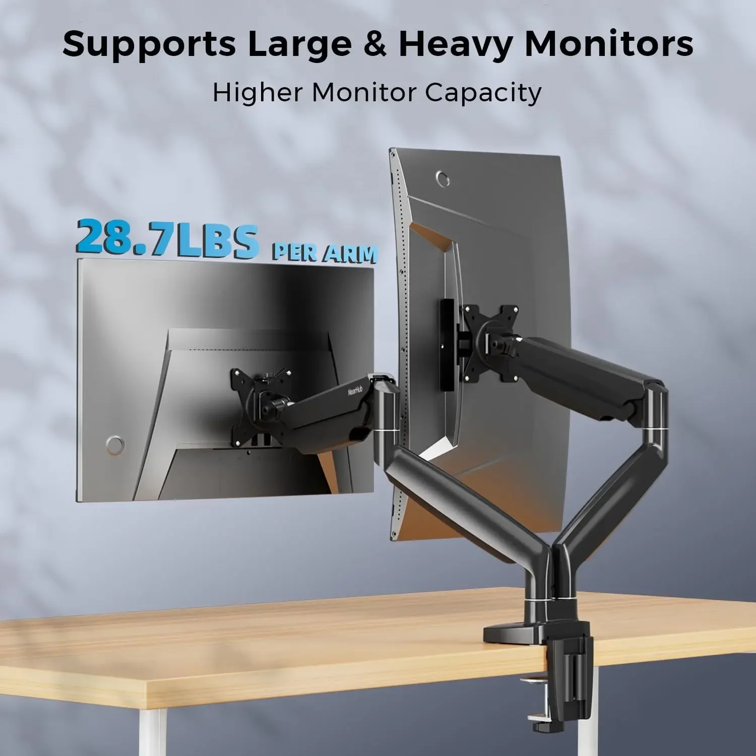 Curved Monitor Mount Dual Moni - Dual Monitor Arm reseña y precio