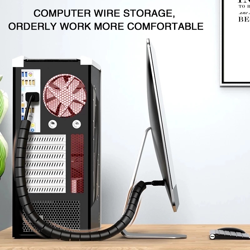 2M/1M Flexible Spiral Cable Wi - Cable Management Sleeve reseña y precio