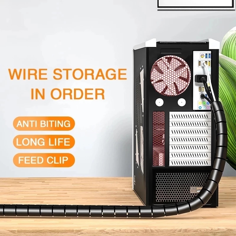 2M/1M Flexible Spiral Cable Wi - Cable Management Sleeve reseña y precio