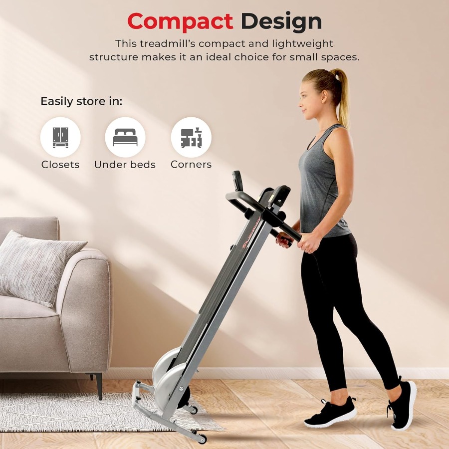 Compact and Foldable Treadmill - Dual Monitor Arm reseña y precio