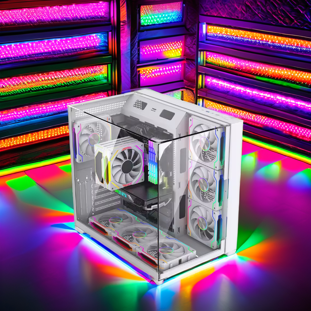 White PC Case Chassis Full Tow - Pc Case Fan reseña y precio
