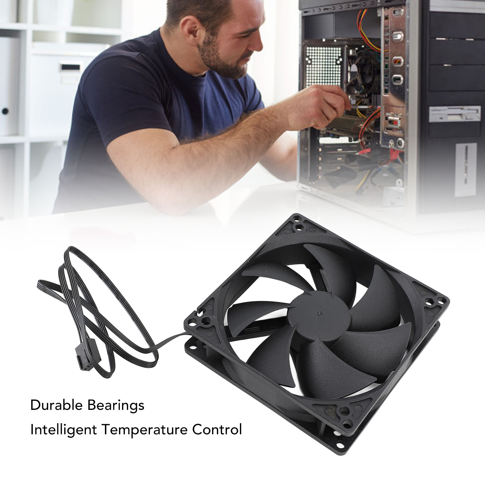 100mm PC PWM Case Fan 100mm Du - Pc Case Fan reseña y precio