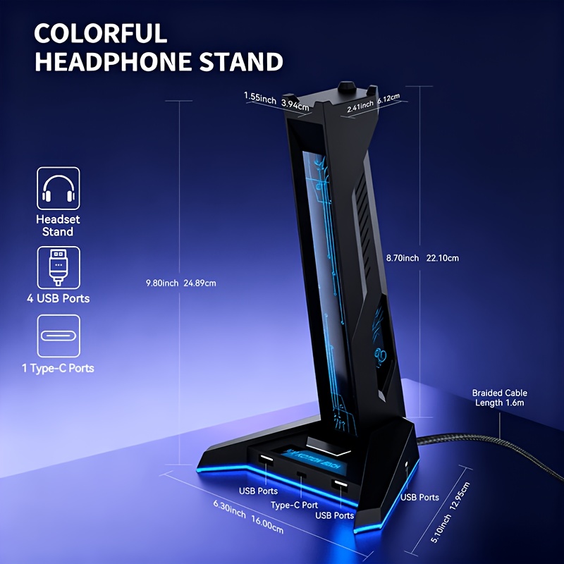 2 IN 1 USB Hub RGB Gaming Head - Usb Hub Gaming reseña y precio