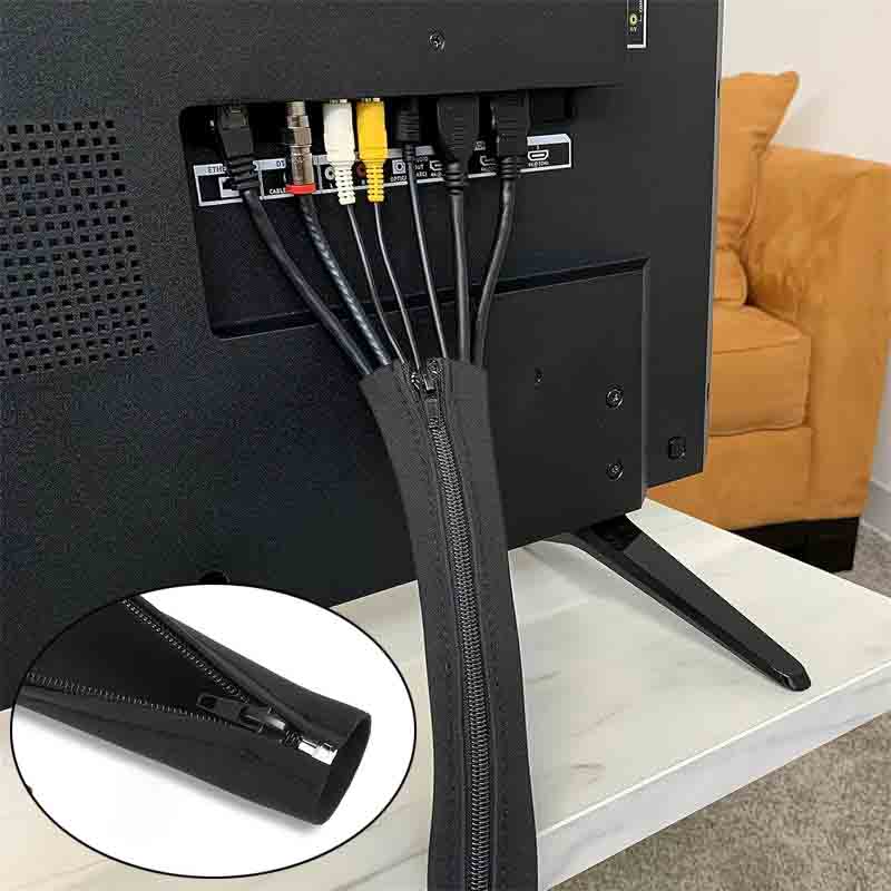 1/2/4 PCS Flexible Cable Manag - Cable Management Sleeve reseña y precio