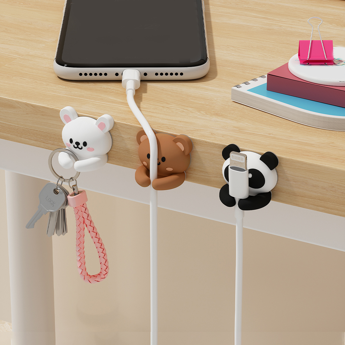 2/3pcs Cute Cartoon Desktop Ca - Cable Management Sleeve reseña y precio