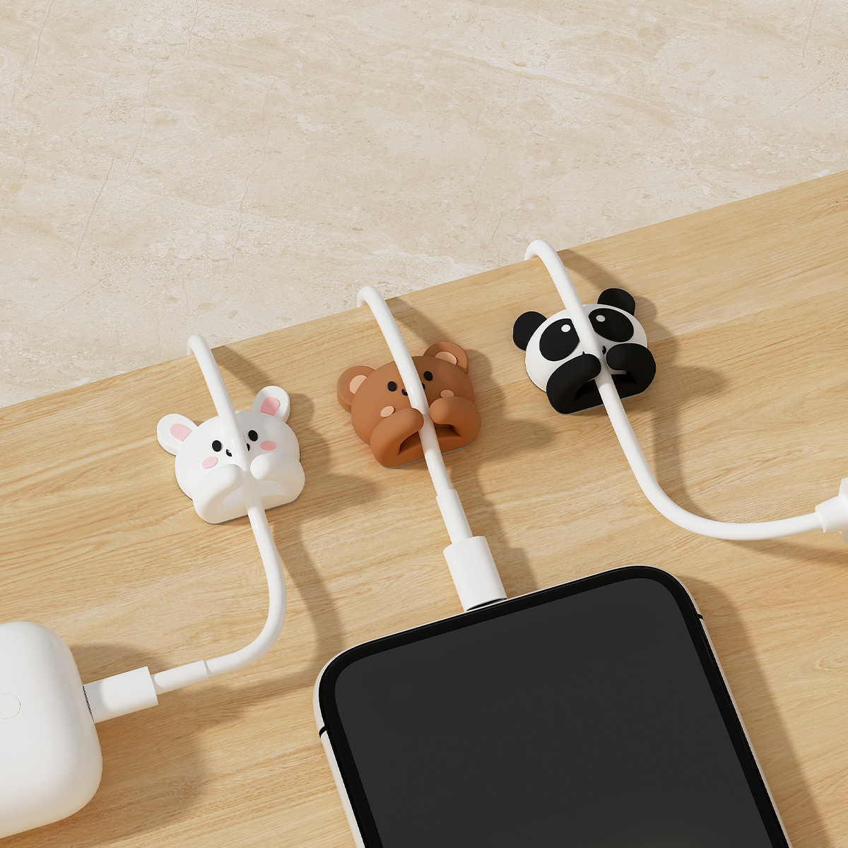 2/3pcs Cute Cartoon Desktop Ca - Cable Management Sleeve reseña y precio