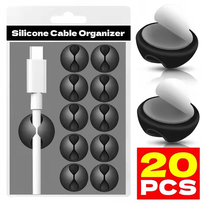 Cable Clips Phone Cord Holder  - Cable Management Sleeve reseña y precio