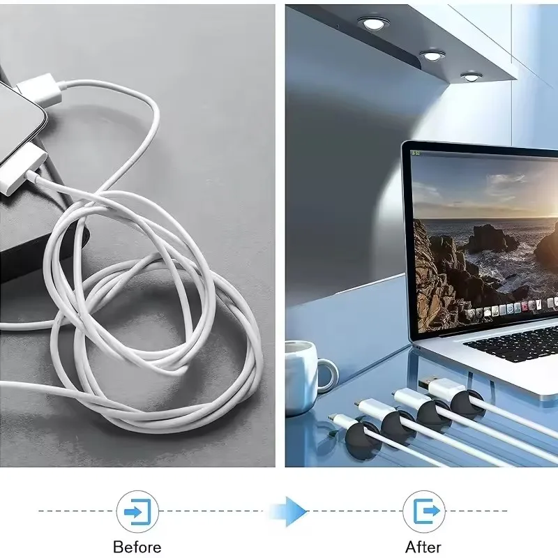 Cable Clips Phone Cord Holder  - Cable Management Sleeve reseña y precio