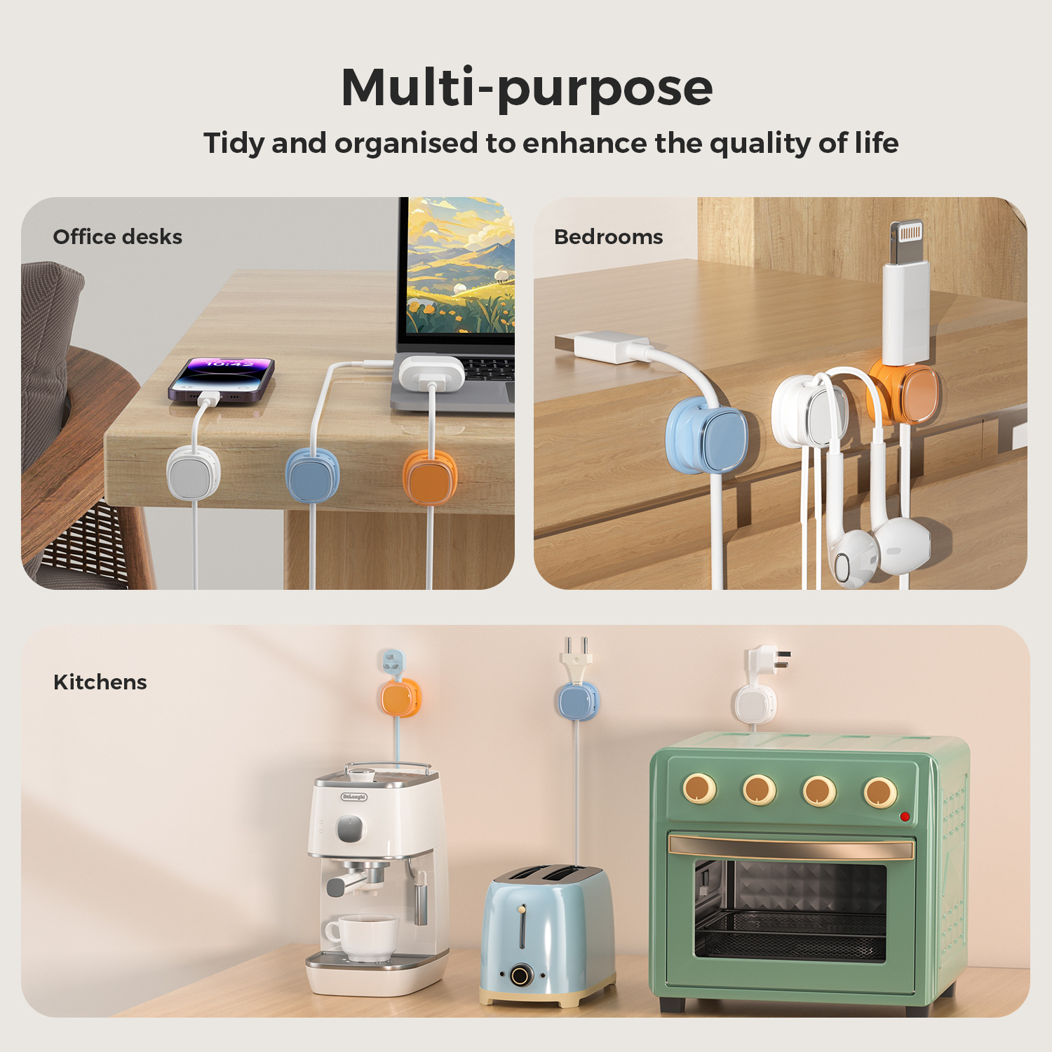 adhesive cable organizer Cable - Cable Management Sleeve reseña y precio