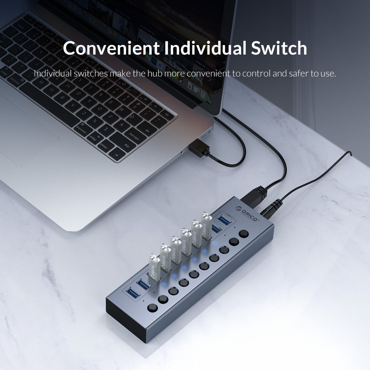 ORICO Powered USB Hub Splitter - Usb Hub Gaming reseña y precio