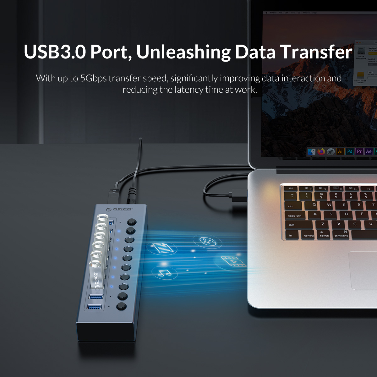 ORICO Powered USB Hub Splitter - Usb Hub Gaming reseña y precio