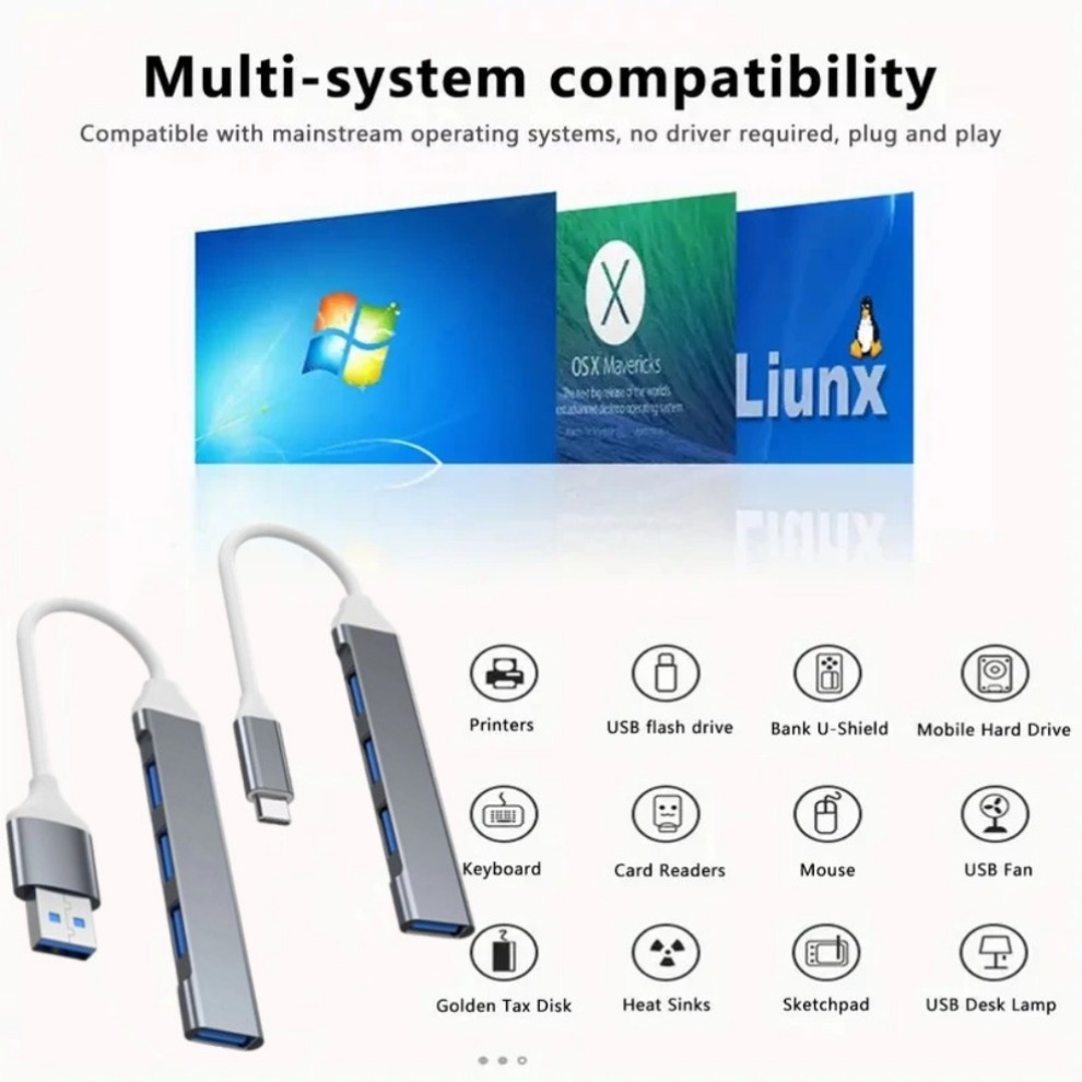 USB 3.0 Hub 4 in 1 USB Hub Hig - Usb Hub Gaming reseña y precio