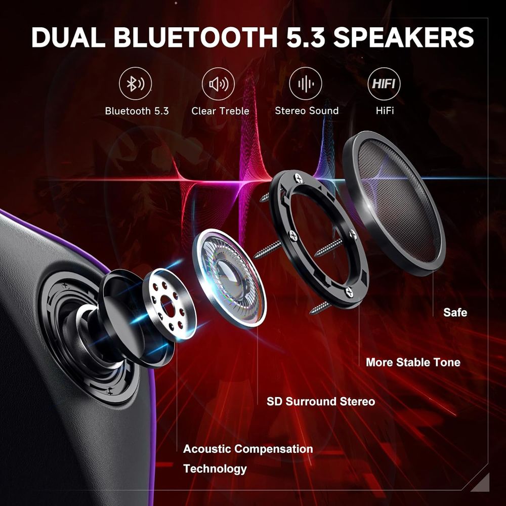 Bluetooth Gaming Chair with Ad - Gaming Chair reseña y precio