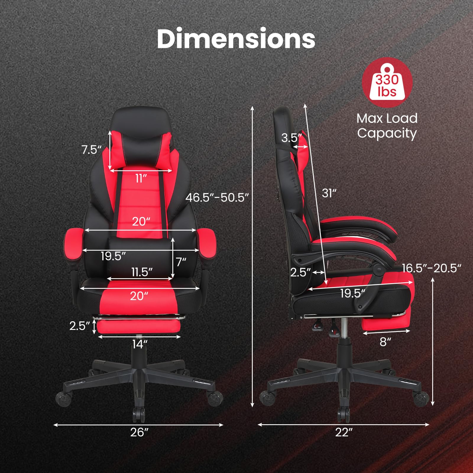 Ergonomic Gaming Chair With Fo - Gaming Chair reseña y precio