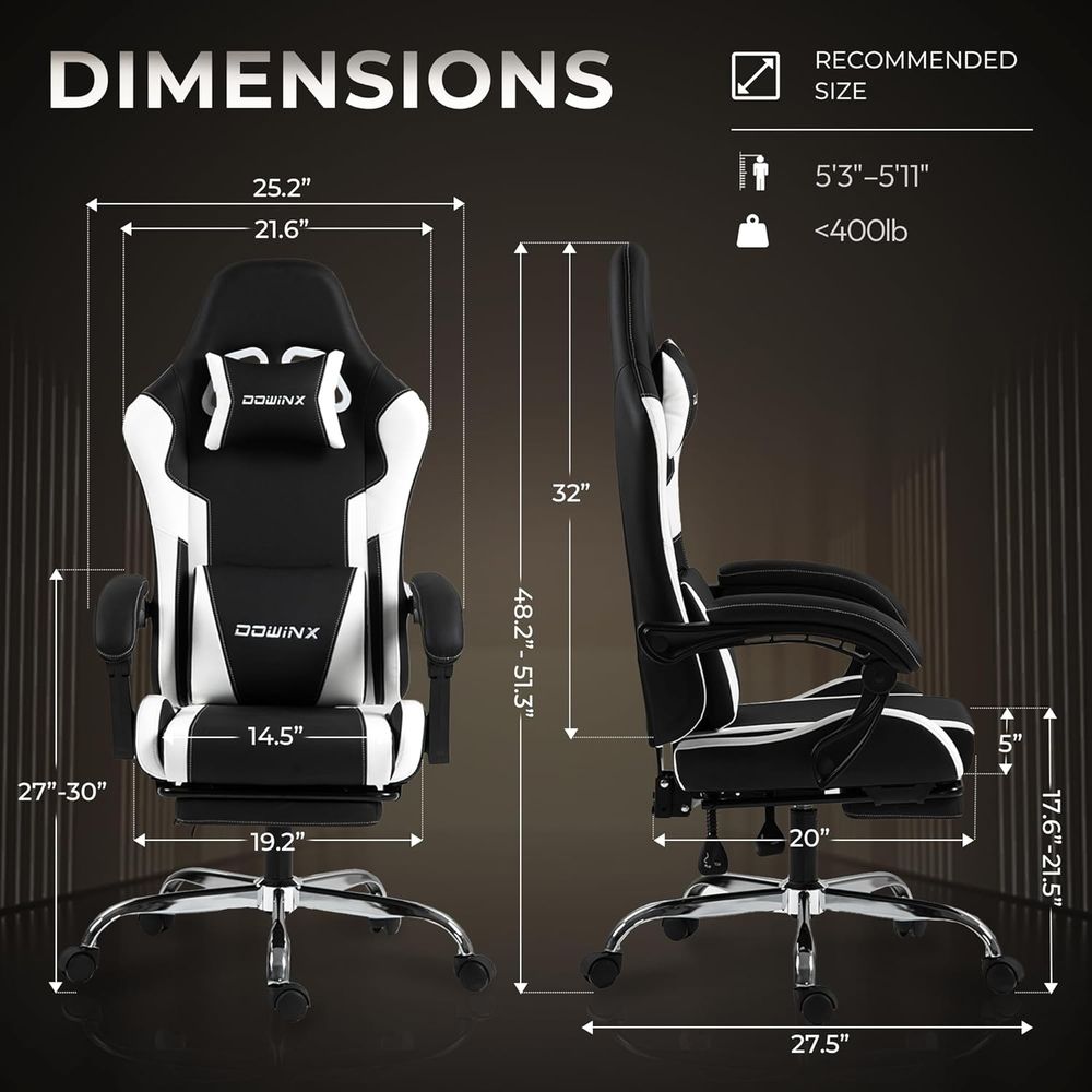 Ergonomic Gaming Chair with Lu - Gaming Chair reseña y precio