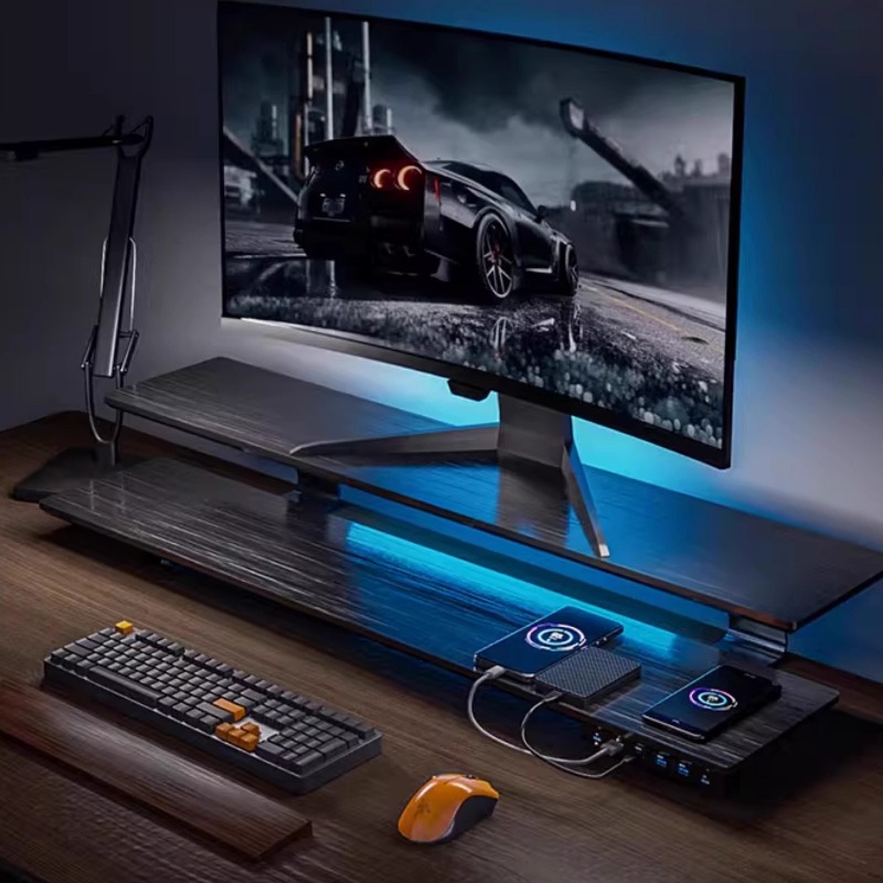 Solid Wood Gaming Desk Top wit - Usb Hub Gaming reseña y precio