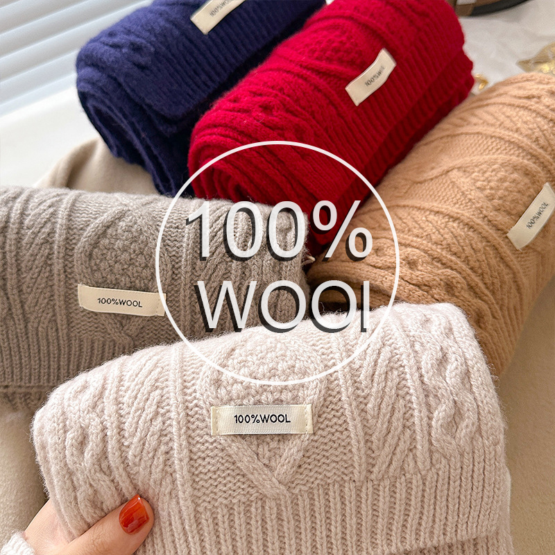 Luxury 100% Wool Scarf Women M - Cable Management Sleeve reseña y precio