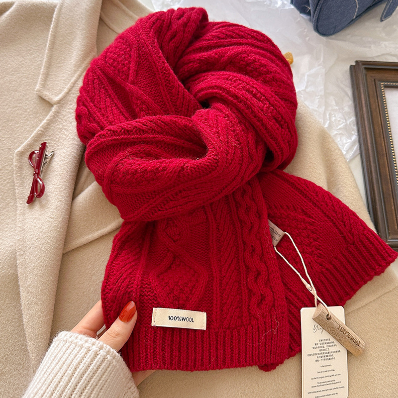Luxury 100% Wool Scarf Women M - Cable Management Sleeve reseña y precio