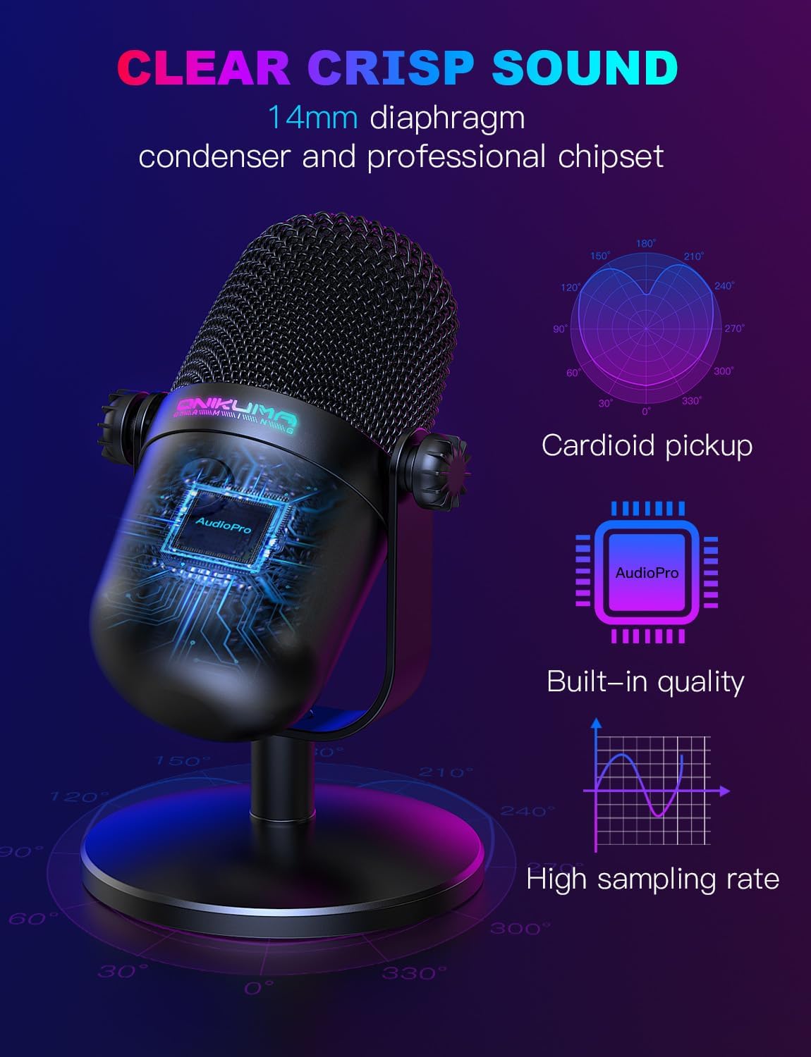 USB Gaming Microphone With Noi - Pc Gaming Ultra reseña y precio