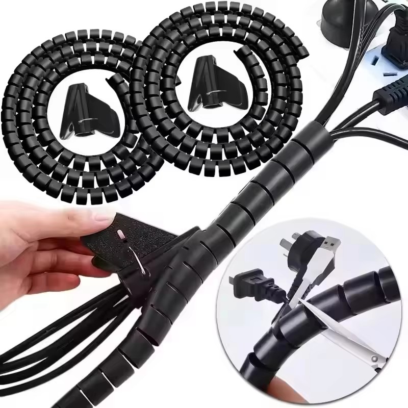 Cable Tube Sleeve Flexible Cor - Cable Management Sleeve reseña y precio